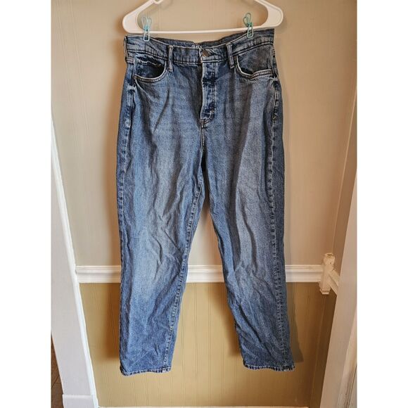 A.N.A. size 10 highest rise dad jean straight leg loose fit denim Button Fly - Picture 1 of 4